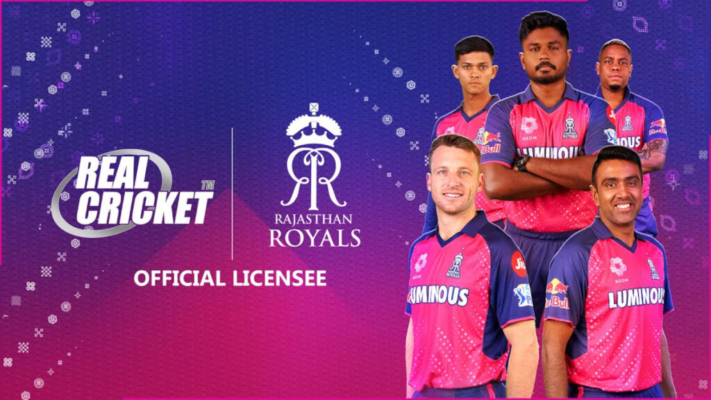 Rajasthan Royals cricketers to be playable in 'Real Cricket' mobile game.